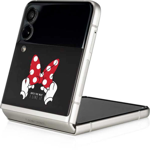 Disney Minnie Mouse Dots The Way Galaxy Z Flip4 5G Skin
